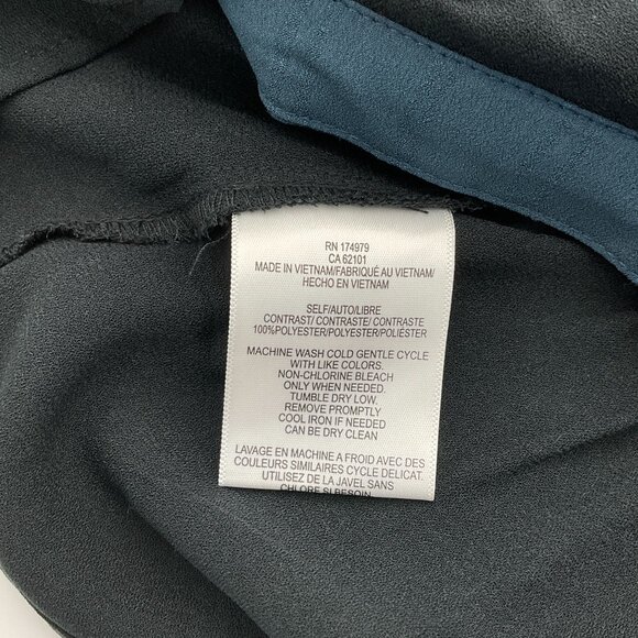 BCBG Max Azria Asymmetrical Long Sleeve Gathered Waist Faux Wrap Top XS NWT - Picture 6 of 7